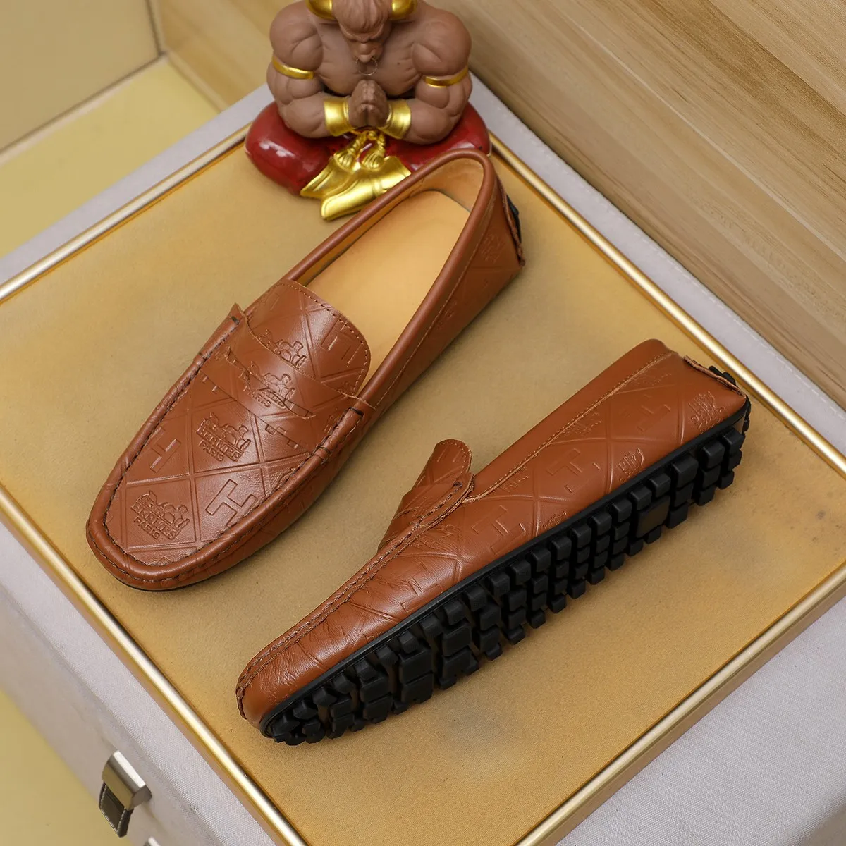 Men's shoes 💰380 🕷🕷【HERMES】The same style as Hermès counters🇨🇳Classic slip-on shoes 1:1 mold opening💯Original quality🍓Using imported first-layer cowhide🍅Pigskin lining🌶🌶Super high-end men's leather shoes🇨🇳Solid and stable Very special🍇color, optional! Code number 38-45……